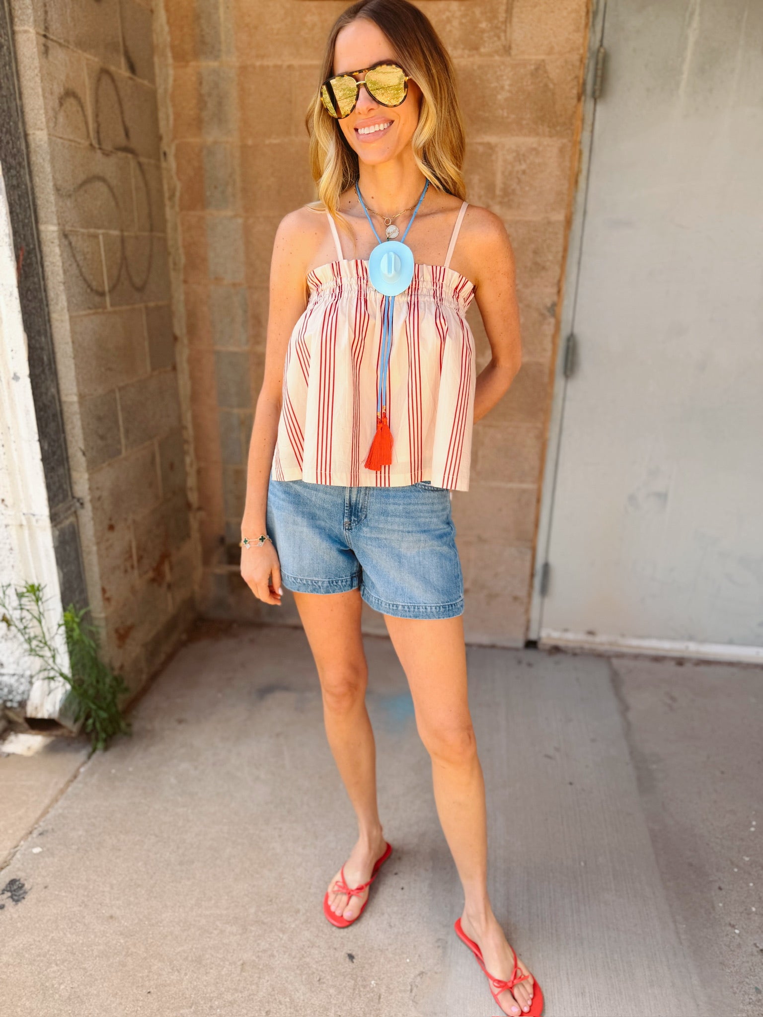 Pistola | Saige High Rise A-Line Short - Sail Away