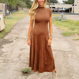By Together | Sepia Mock Dress - Brown