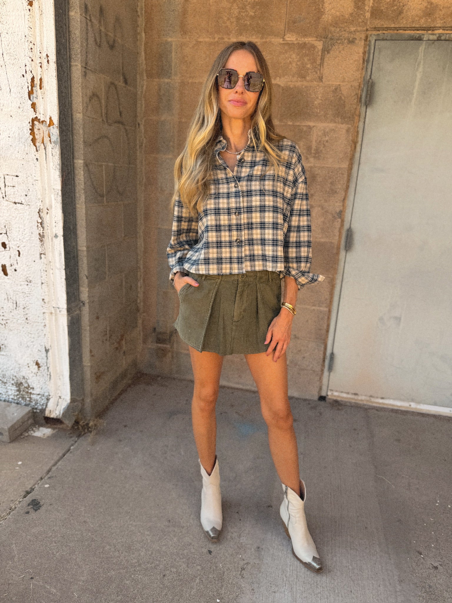 Free People | Riverfront Surplus Mini Skirt - Beech Leaves