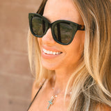 Freyrs | Naples Cat Eye Acetate Sunglasses - Black/Tortoise