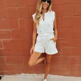 Perfect White Tee | Sloane French Terry Muscle Tank - Bright Ivory