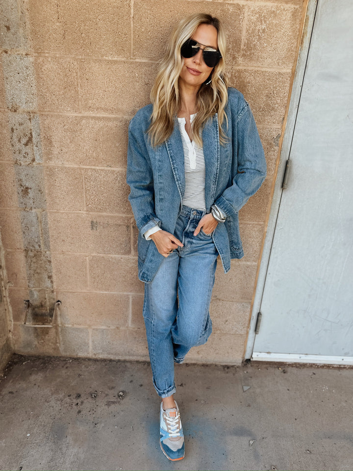 Denim Oversized Blazer