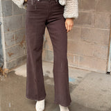 Good American | Good Waist Palazzo Ankle Jeans - Espresso