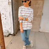 Free People | Palm Springs Striped Pullover - Washed Blue Combo