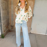 Beulah | Cactus Button Down - White