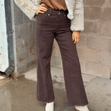 Good American | Good Waist Palazzo Ankle Jeans - Espresso