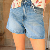 Pistola | Saige High Rise A-Line Short - Sail Away