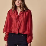 The Shirt | The Longsleeve Hayden Shirt- Brick Red