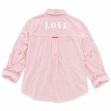 Kerri Rosenthal | Tia Love Stripe Shirt - Hardly Pink- White