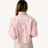Kerri Rosenthal | Tia Love Stripe Shirt - Hardly Pink- White