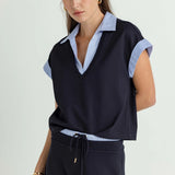 We Are Sundays | Lune Top - Navy