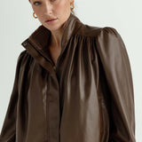 We Are Sundays | Vegan Leather Elodie Jacket - Espresso