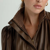 We Are Sundays | Vegan Leather Elodie Jacket - Espresso