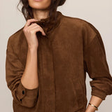 Z Supply | Corin Bubble Hem Jacket - Saddle Suede