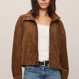 Z Supply | Corin Bubble Hem Jacket - Saddle Suede