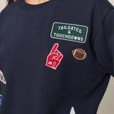 Z Supply | Boyfriend Patch Sweatshirt - Eclipse