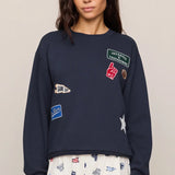 Z Supply | Boyfriend Patch Sweatshirt - Eclipse