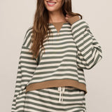 Z Supply | Low Key Stripe Sweatshirt - Monstera