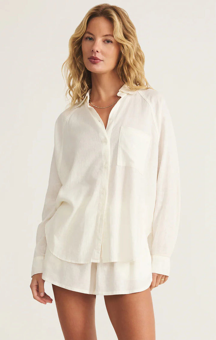 Z Supply | The Perfect Linen Top - White