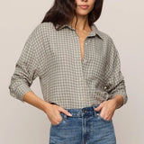 Z Supply | River Plaid Button Up - Emerald Cove