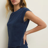 Z Supply | Camino Jersey Denim Top- Indigo