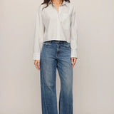 Z Supply | Favorite Striped Button Up Top- White