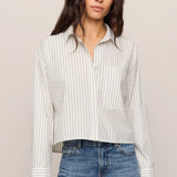 Z Supply | Favorite Striped Button Up Top- White
