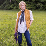 Jenni Earle | Silk Scarf - “Lasso the Stars” - Square Neck & Hair Scarf