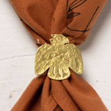 Jenni Earle | Brass Bandana Slide - Small Thunderbird - Scarf Ring