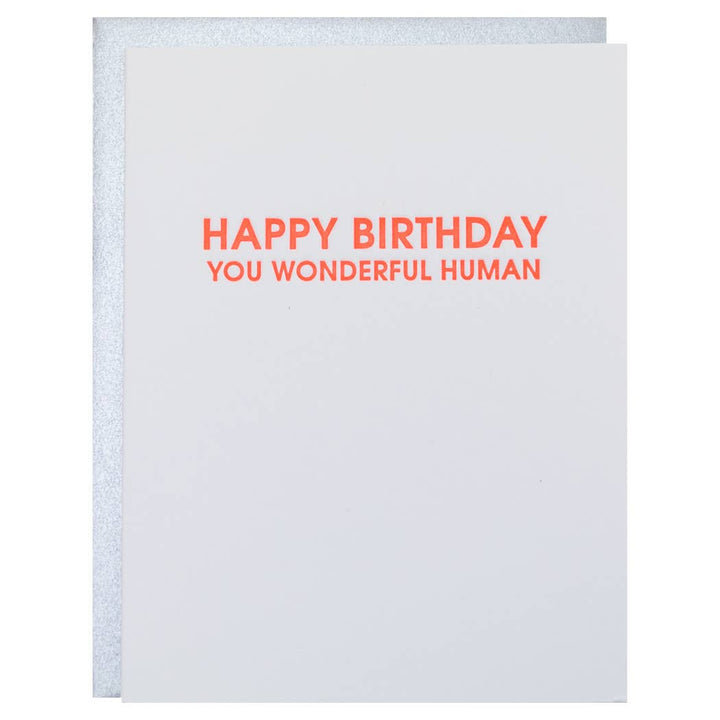 Happy Birthday You Wonderful Human - Birthday Card
