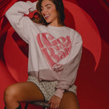 LivyLu | Sonny & Cher I Got You Babe Heart Pink Sweatshirt