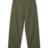 Perfect White Tee | Akira Sateen Slub Barrel Leg Utility Pant - Dark Olive