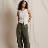 Perfect White Tee | Andrea Luxe Rib Button Front Tank - Oatmeal
