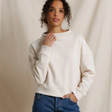 Perfect White Tee | Arden French Terry Mock Neck Sweatshirt - Sugar