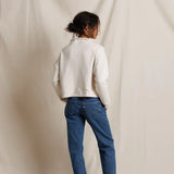 Perfect White Tee | Arden French Terry Mock Neck Sweatshirt - Sugar