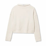 Perfect White Tee | Arden French Terry Mock Neck Sweatshirt - Sugar