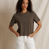Perfect White Tee | Atlas Heavy Jersey SS Crew - Dark Olive