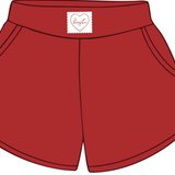 LivyLu | Signature Waffle Lounge Shorts - Red