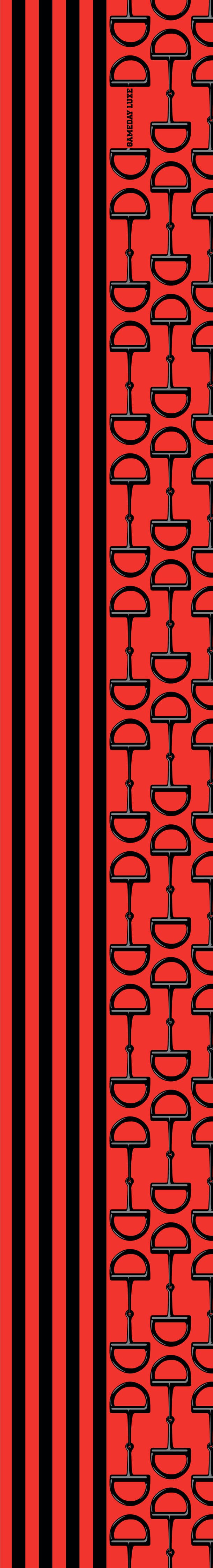 The Gameday Signature Scarf- Red and Black