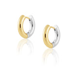 Sahira Jewelry Design | Gala Two-Tone 18k Gold Plated Hoop Earrings