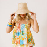 Sunshine Tienda | Coral Bangle Set - Coral, Blue & Yellow