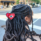 Solar Eclipse | Hand-painted Lucky Eye Heart Hair Claw Clip