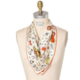 Jenni Earle | Silk Scarf - Word Jumble - Square Neck & Hair Scarf