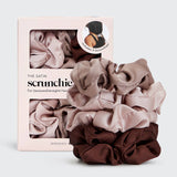 Kitsch | Satin Sleep Scrunchies 5pc- Cameo