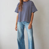 By Together | Landon Striped Knit Tee - Navy White