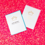 Birthday Queen - Crown Paper Clip Letterpress Card