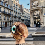Solar Eclipse | Hand-painted Evil Eye Claw Hair Clip