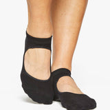 Pointe Studio | Women's Josie Strap Grip Sock – Black
