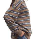Free People | Palm Springs Striped Pullover - Army Combo