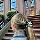 Solar Eclipse | Hand-painted Origami Magnolia Flower Hair Clip